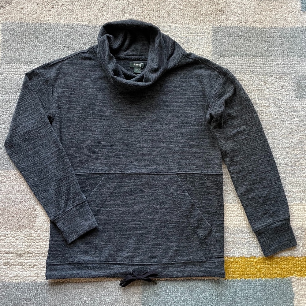 UNTIL 6/20! Roots Cowl Neck Pullover Charcoal Gray